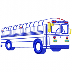 Bus Embroidery Design 4 Bus Embroidery Design 4